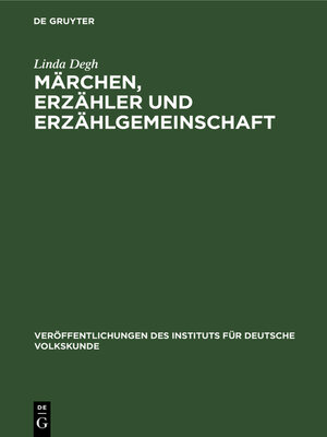 cover image of Märchen, Erzähler und Erzählgemeinschaft